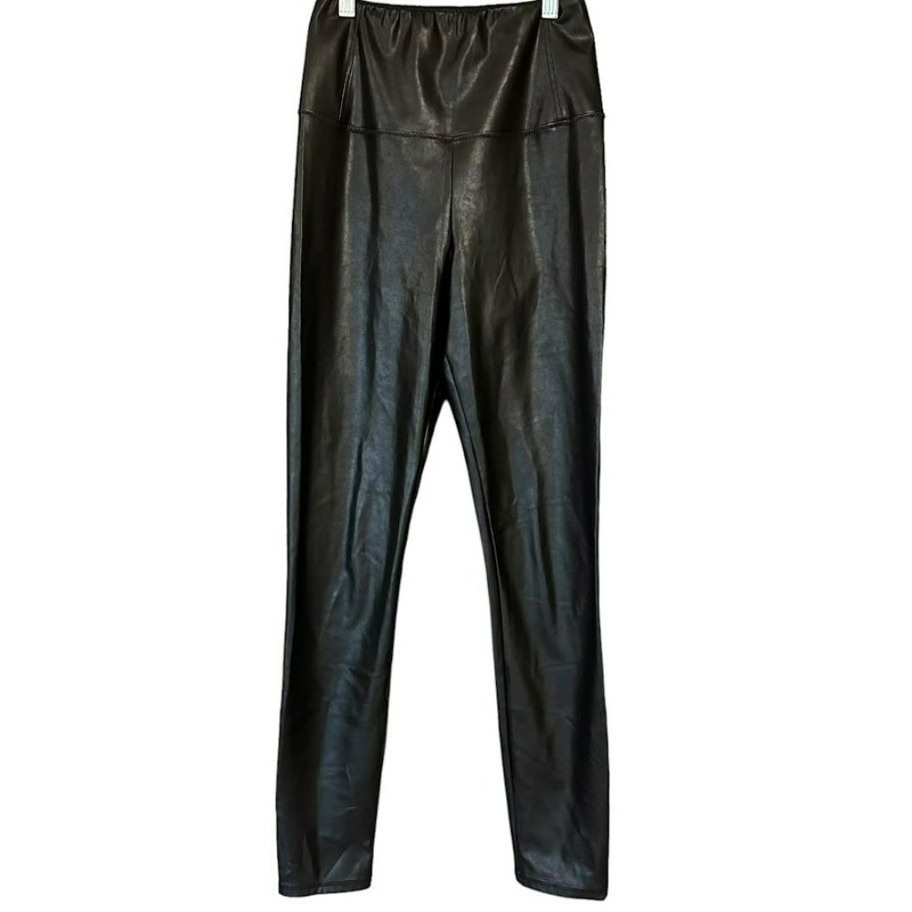 Aritzia‎ Wilfred Free Black Faux Leather Full Length Leggings Womens S